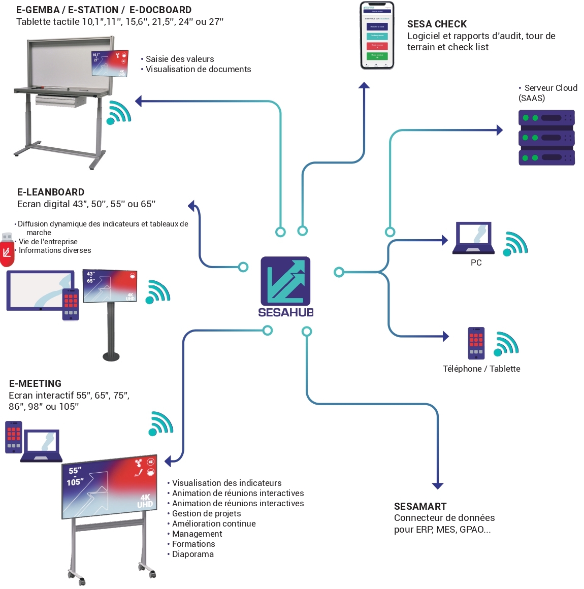 schéma de connexion produit SESA SYSTEMS